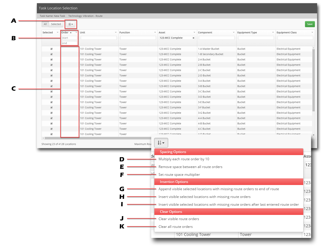 Location Order Selection