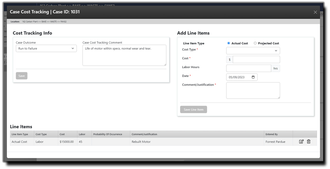 Cost Tracking Report