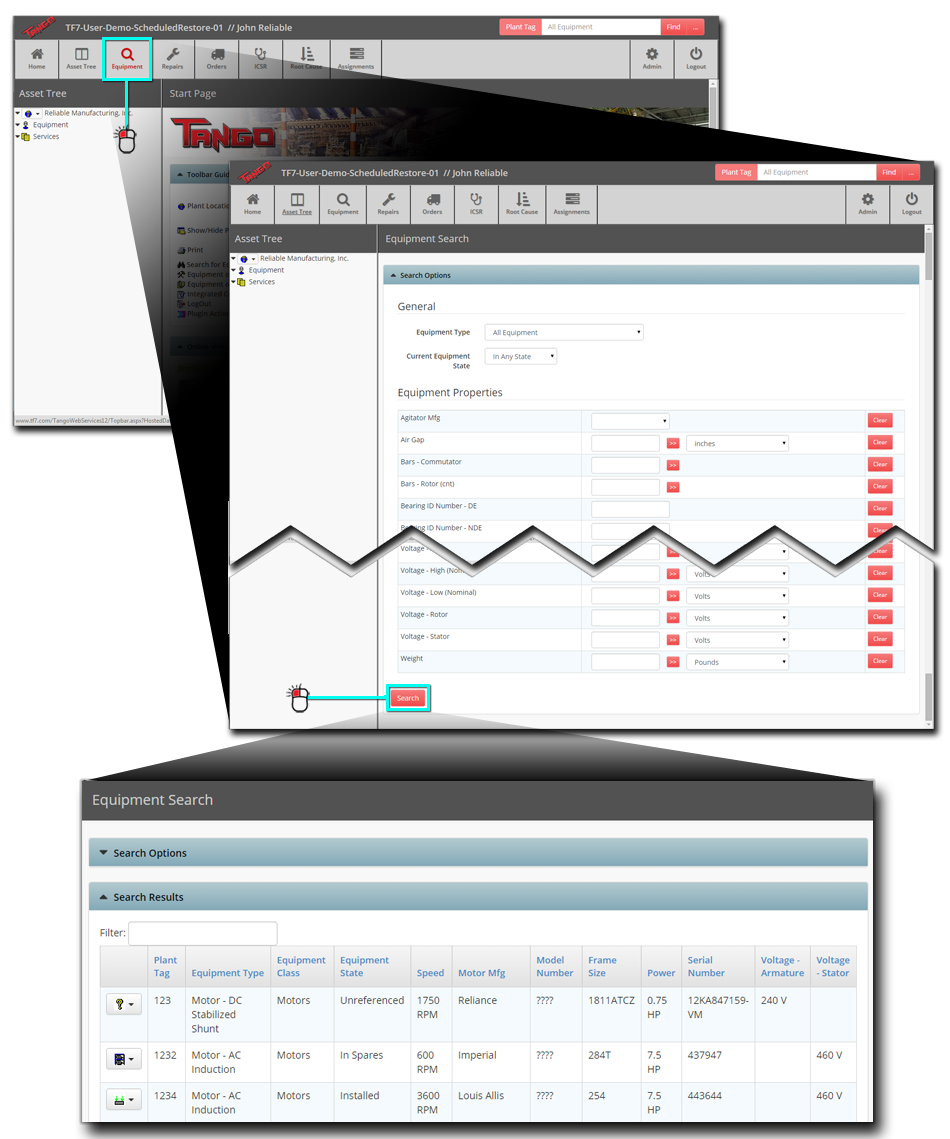 Detailed Equipment Search