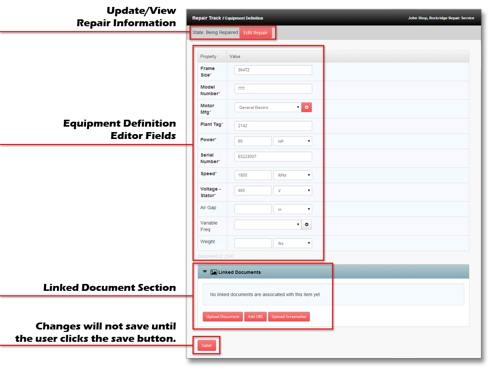 Equipment Definition Editor