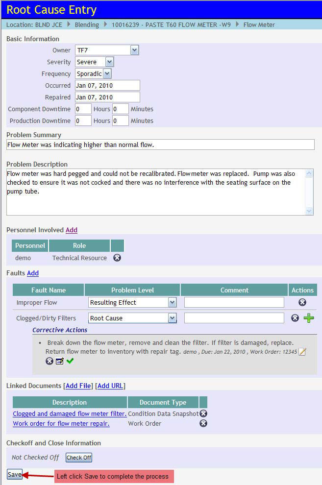 RCFA Entry Form