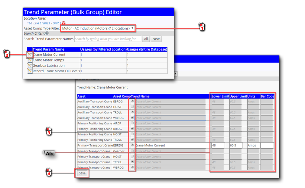 Add Existing Trend Parameter in Bulk Editor